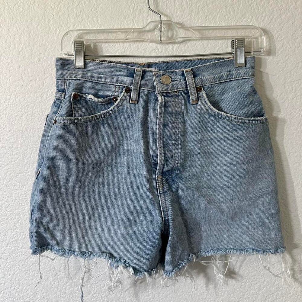 Redone blue denim shorts 26